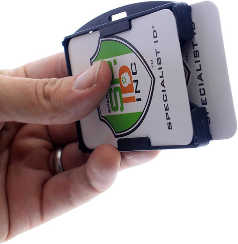 Metal Detector Friendly Lanyard with Badge Holder - 2 Card Display - Double Sided Open Face