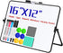 Dry Erase White Board - 12" x 16" Magnetic Desktop Easel with 6 Markers, 6 Magnets, 1 Eraser for Office