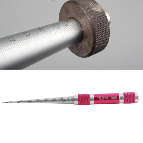 Stainless Aperture Ruler Taper Full Round Dia Scale Feeler Hole Inspection Measuring