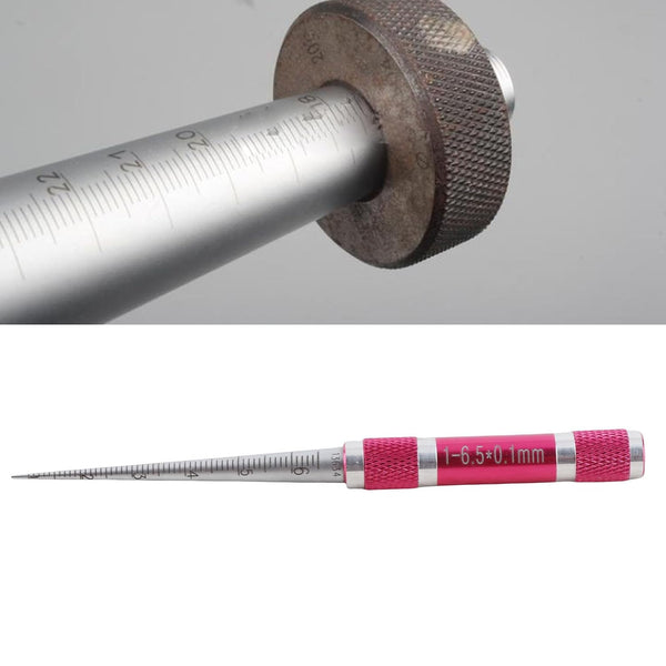 Stainless Aperture Ruler Taper Full Round Dia Scale Feeler Hole Inspection Measuring