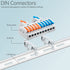 6pcs 28-12AWG (2 10 DIN Rail Terminal Blocks, DIY Splicing Wire Connectors for Circuit Inline in Out)