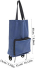 Collapsible Shopping Cart with Wheels Foldable Trolley Bag for Grocery Large Capacity Reusable Shopping Bag Portable