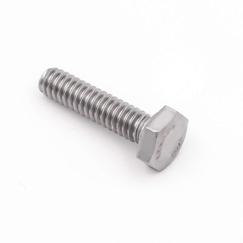 100 Pieces 1/4-20 x 1-1/2 Inch Stainless Steel Hex Bolts, Fully Threaded Hexagon Cap Screw Fasteners