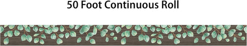 Teacher Created Resources Eucalyptus Straight Rolled Border Trim - 50ft for Bulletin Boards and Decor