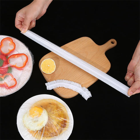 EYAKEG 100pcs Fresh Keeping Bags, Food Covers, Reusable Elastic Food Storage Covers, Plastic Sealing Elastic Stretch