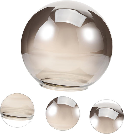 5.12 Inch CHILDWEET Globe Glass Lamp Shade Replacement for Pendant Lights Decorative Spherical Glass Shade with Smooth
