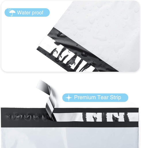 Fuxury Large Poly Mailers - 24x24 Inch 100 Pcs, Waterproof Shipping Bags for Clothing, Strong Adhesive Self Seal