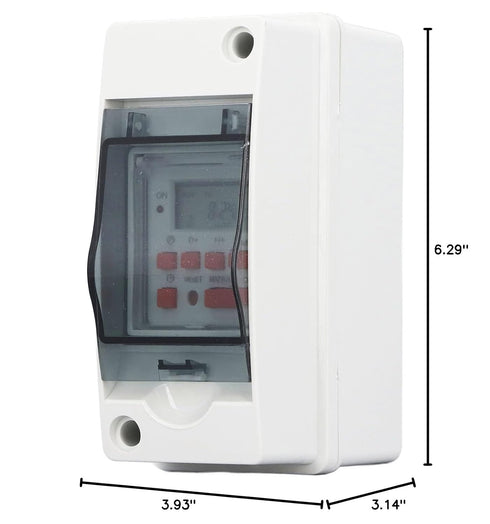 7 40A 120 277VAC 20 Day Digital Timer Power Switch Schedules Built-in Battery for Water Heater, Pool Pump, SPA System