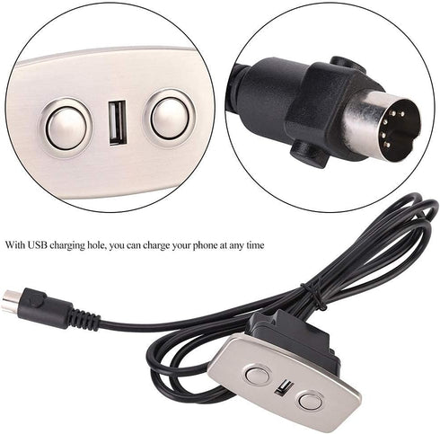 Fdit Electric Hand Switch with Dual USB Controller, Recliner Chair Sofa Lifting 2 Button