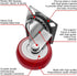 8 Pack Caster Wheels Swivel Plate Casters on Red Polyurethane Wheels
