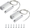 Aoje-Link OC-60B NC Rolling Door Contact Magnetic Reed Switch Alarm Sensor with 2 Wires, Zinc Alloy, 2pcs