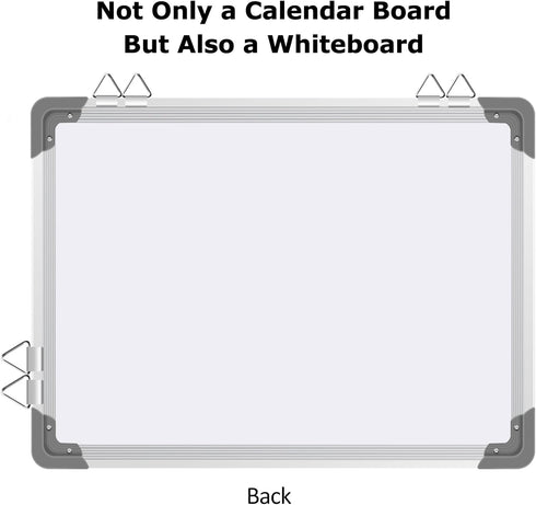 EAONE Double-Sided Magnetic Dry Erase Calendar - 16" X 12" Whiteboard and Cork Board Combo for Office, Kitchen, Home