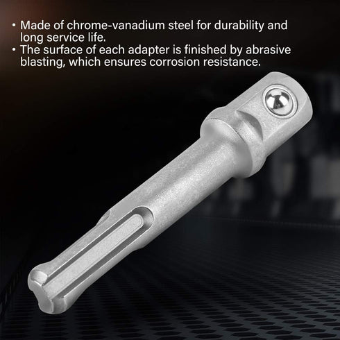 Fafeicy Socket Wrench Adapter, 3PC SDS Plus Steel Socket Adapter Electric Tool Accessories