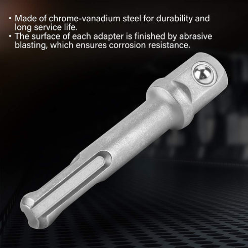 3PC SDS Plus Steel Socket Adapter + 2PC SDS Socket Hexagonal Extension Wrench Adapter Electric Tool Accessories