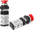 TAILONZ PNEUMATIC 1/4”NPT Push Button 5 Way 2 Position Automatic Reset Pneumatic Control Mechanical Valve