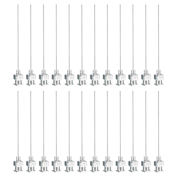 PATIKIL 25G Blunt Tip Dispensing Needle, 24 Pcs 2 Inch Stainless Steel Liquid Dispenser Needles with Lure Lock