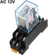 uxcell a13060500ux0313 AC 12V Coil 8 Pin Electromagnetic Power Relay with Base, Black