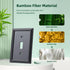 Decorative Wall Plates Outlet Covers - Bamboo Fiber Material Light Switch Plates, Various Styles, Matte Black (4 Pack)