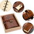 Vintage Leather Journal, Mtsooning, 88 Sheets/176 Pages, 5.12"x3.35", Brown Antique Handmade Deckle Edge Paper PU Bound