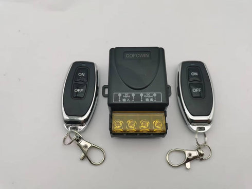 QOFOWIN 328 12V/24V/48V/72V 30A,12v Wireless Remote Switch with ft Long Range,DC Current Rating Remote Control Switch
