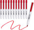 Carrotez Retractable Dry Erase Markers - Low Odor Whiteboard Markers, Bullet Tip, Thin Barrel, 12 Count, Red