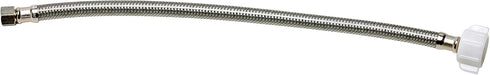 Fluidmaster Toilet Connector, Braided Stainless Steel, 3/8 Female Compression x 7/8 Female Ballcock, 12-Inch