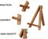 Lurrose Wooden Tripod Display Stand, 1pc Tabletop Phone Holder, Wooden Plate Easel, Mobile Phone Rack