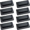 Geesatis 8 Pcs Cabinet Flush Recessed Handle Pulls, Modern Lifting Handles with Mounting Screws, Black