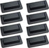 Geesatis 8 Pcs Cabinet Flush Recessed Handle Pulls, Modern Lifting Handles with Mounting Screws, Black