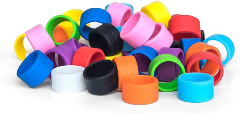 GRIFITI Band Joes, 1.25 x .5 Inch, 20 Assorted Colors, Pack of Longer Lasting Silicone Rubber Bands