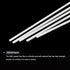 MECCANIXITY 15pcs ABS Square Rod, 1x1x500mm Solid Bar, White Plastic Rods Assortment Kit for DIY Architectural Model
