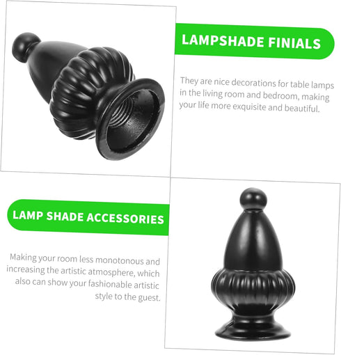2pcs DOITOOL Simple Knob Lamp Finials for Easy Installation Table and Floor Lamps Modern Decor for Home Lighting
