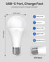 Bulbs Bulbs 15 A19 E26 Dimmable Bulbs 1 Pack KINDEEP Rechargeable Light with Remote: Battery Operated with Colors