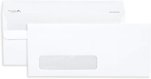 Blue Summit Supplies 500#10 Single Window Security Envelopes, Flip and Seal, 500 Pack
