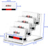 NIUBEE Clear Business Card Holders, 4 Tier Acrylic Display for Business Cards, 4 Slots, 300 Card Capacity, 1 Pack