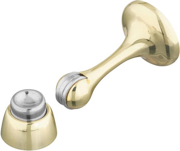 National Hardware N328-161 3 Inch Magnetic Rigid Door Stop in Brass