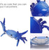 Dark Blue Creative Crab Pen Holder, Weightlifting Crabs Storage Rack for Office Desktop Decoration