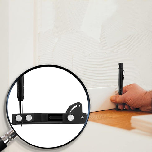 Multi-function Scribing Tool, Aluminum Alloy Carpenter Pencil with Deep Hole Pencil for DIY Woodworking Measuring