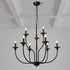 GooChan 2 3 4 6 7 Inch E12 Set 12 (4-Inch 12-Pack) Black Plastic Candle Cover Sleeves,Chandelier Socket