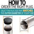 4 Pack 1 1/2 Inch Round Plastic Plug - Pipe Tubing End Cap for Furniture Finishing