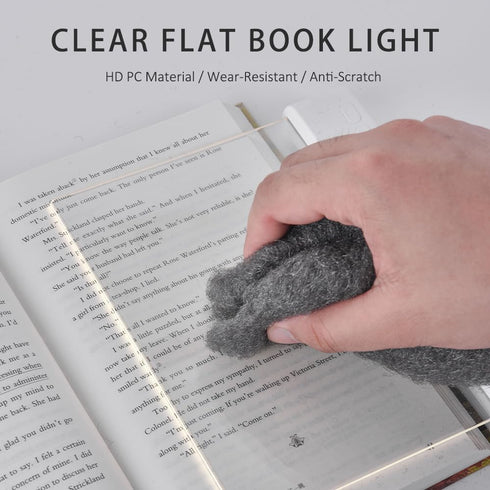 Dimmable 3 AVEKI Book Light, LED Reading Light Color Flat Book Lamp for Reading, Rechargeable Full Page Lights
