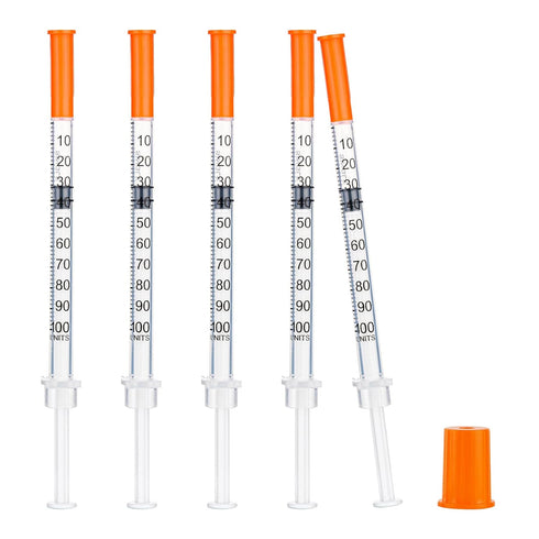 Maydeyy 100 Pack 30G-5/16"(8mm) 1cc Lab Supplies Disposable Liquid Measurement Tool, Individually Wrapped