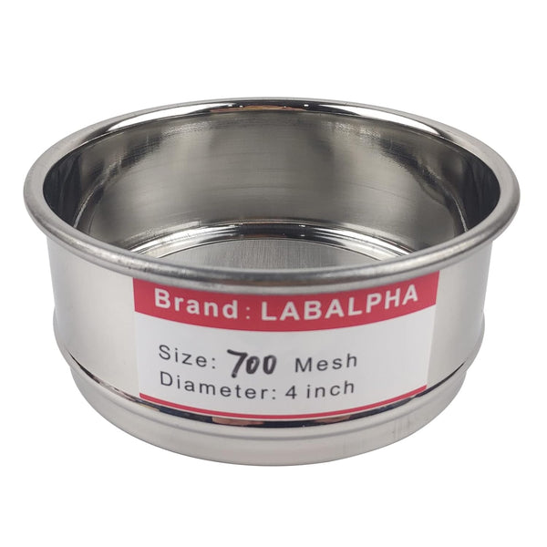 LABALPHA 700 Mesh Test Sieve, 4'' Diameter, 304 Stainless Steel Wire Cloth (0.023mm)