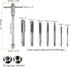 T-Handle Ratchet Tap Wrench + Metric Tap Set, 7pcs M3 M4 M5 M6 M8 M10 M12 Thread Taps and M5-M12 Adjustable 10" Long Ratcheting Wrench Hand Tapping Tools by HARFINGTON