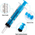 50pcs 5ml Syringes with Caps for Industry Lab Pet Feeding (Blue)