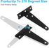 Rierdge 12 4 Inch Pcs T Strap Hinges, Black Heavy Duty Tee Hinge with Screws, Carbon Steel Strap Hinge for Barn Door