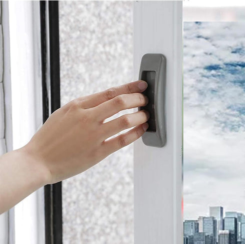 4pcs Self-adhesive Glass Sliding Door Handles, Plastic Auxiliary Puller for Glass Doors, Sliding Door Cabinets