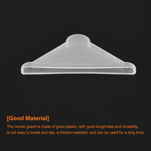 50Pcs 3x50mm uxcell Plastic Corner Protectors Triangle Shape Glass Corner Guards Cushion for Corner Protection