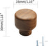 8 pcs Walnut Wood Round Chinese-Style Cute Cabinet Door Handles Cabinet Drawer Pulls Single-Hole Wardrobe Knobs Wooden