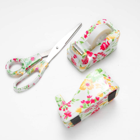 VIBRANZ-LAB Cute Heavy Duty Stapler for Home Office Supplies, Pretty Floral Desk Stapler, Small Hand Stapler
